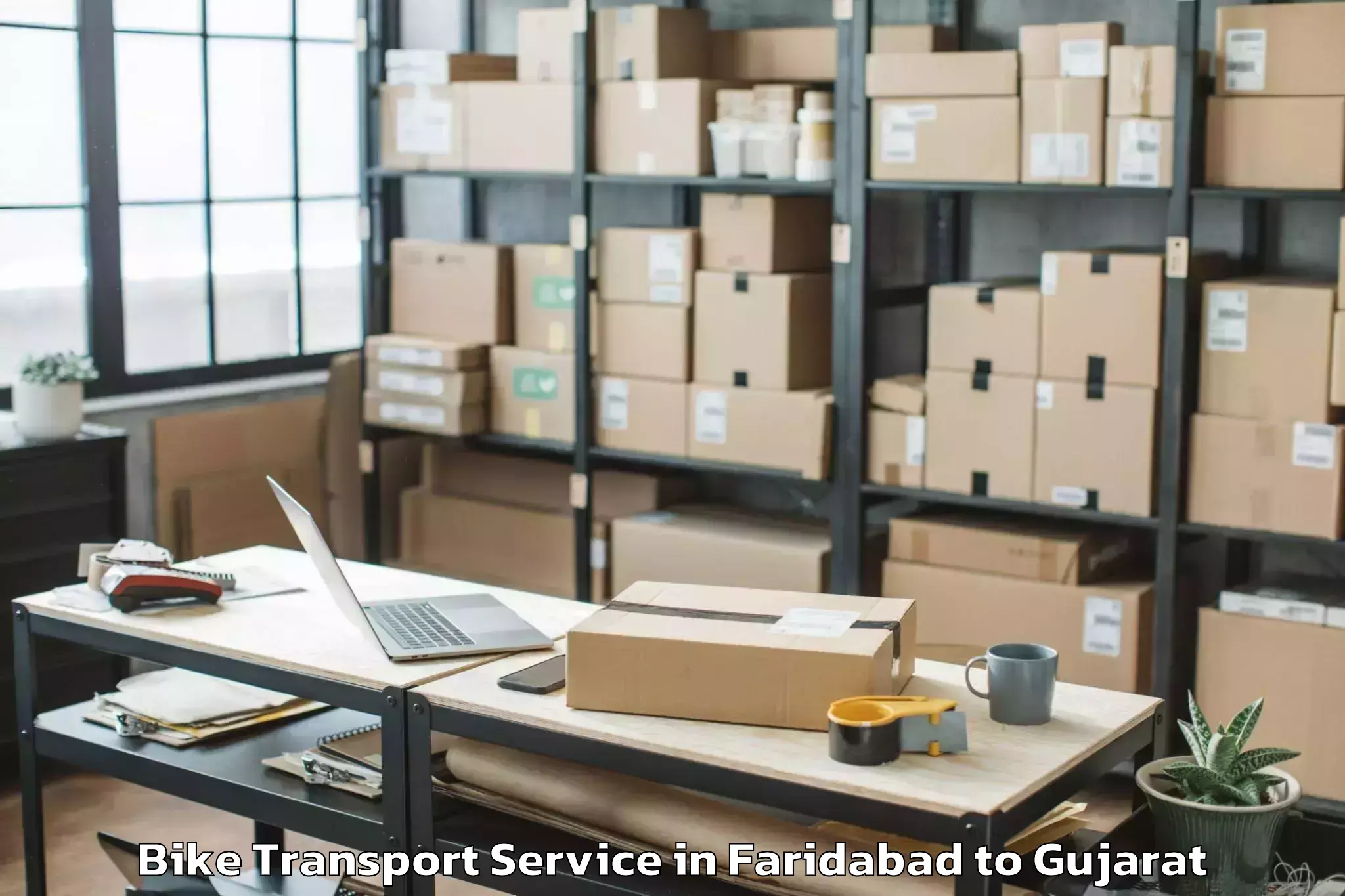 Hassle-Free Faridabad to Kadana Bike Transport